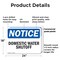 Signmission Domestic Water Shutoff, 24 in W x Rectangle, Plastic OS-2PACK-NS-P-1824-L-11452 - alternate 6